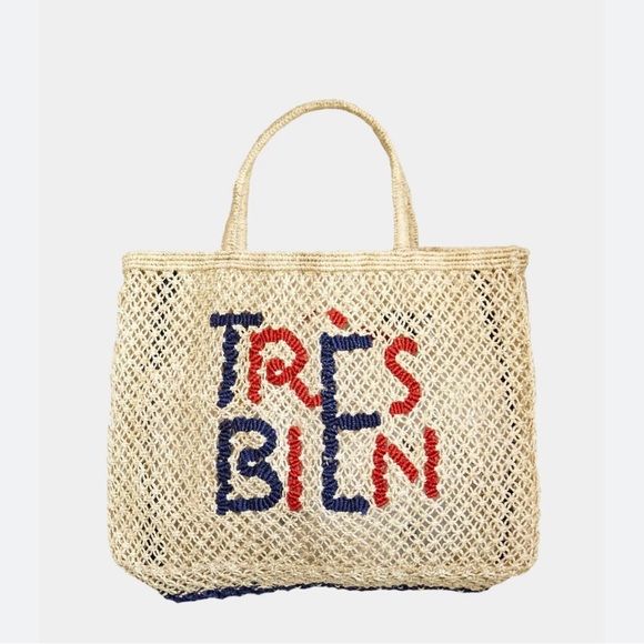 Anthropologie The Jacksons Tres Bien Woven Tote Bag - Picture 3 of 3